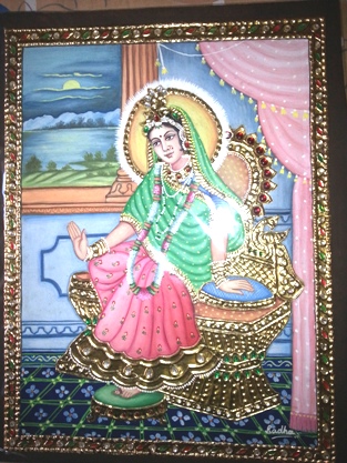 Radha Tanjore Painting (SOLD)